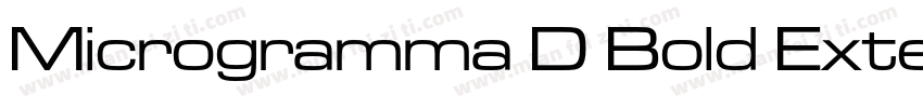 Microgramma D Bold Extended字体转换